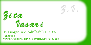 zita vasari business card